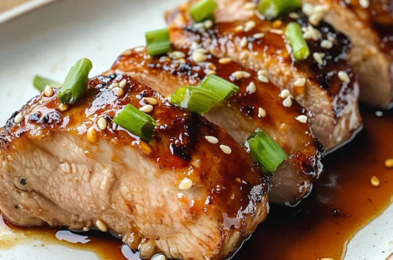 Honey Garlic Beef Tenderloin Recipe Card