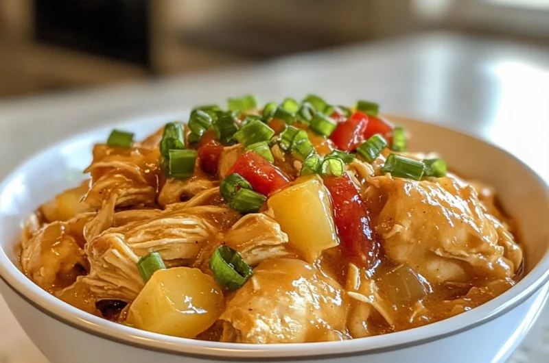 Hawaiian Crockpot Chicken Recipe Card