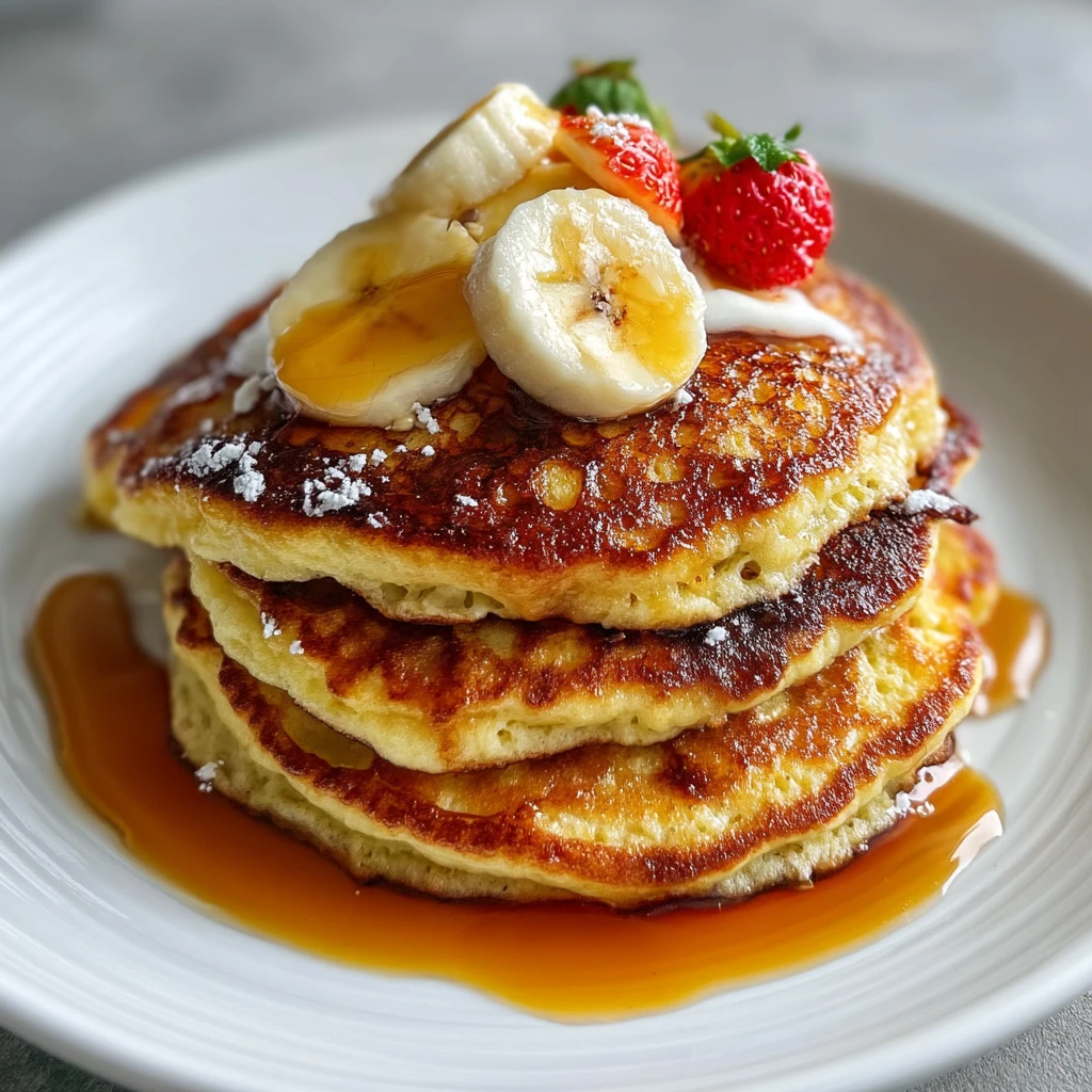 Banana Cottage Cheese Pancakes
