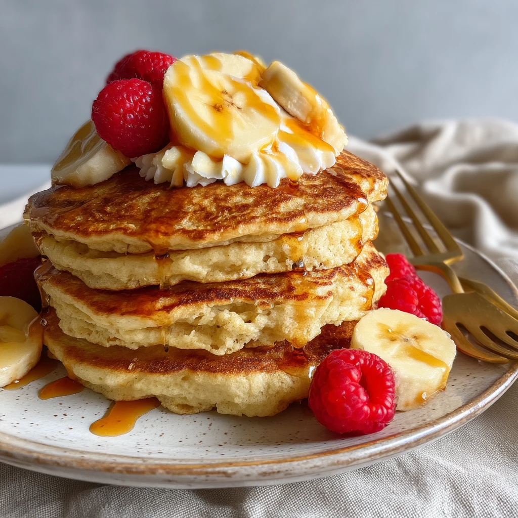 Banana Cottage Cheese Pancakes