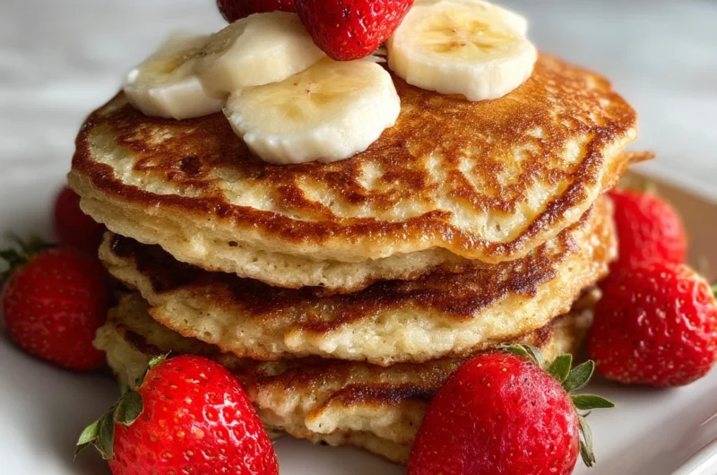 Banana Cottage Cheese Pancakes Recipe Card