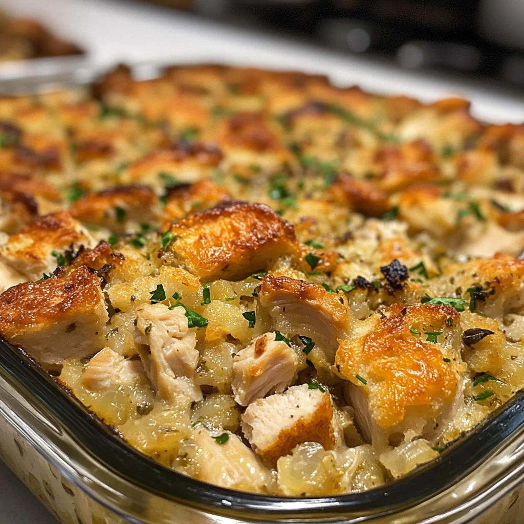 Chicken and Stuffing Casserole