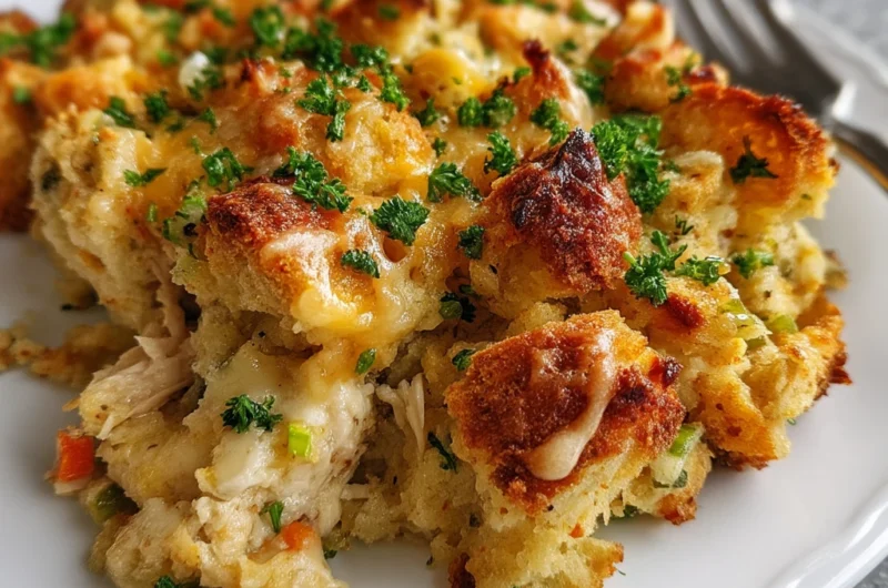 Chicken and Stuffing Casserole Recipe Card
