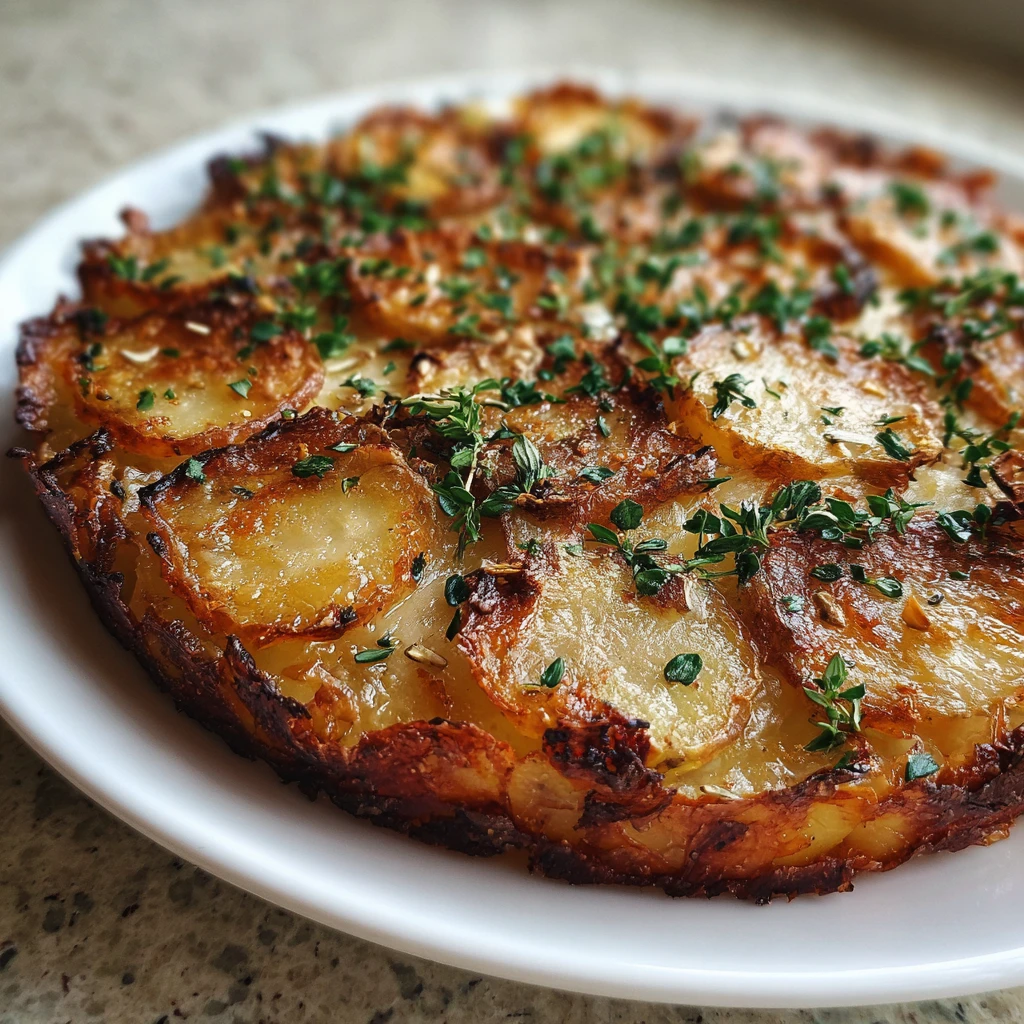 Crispy Balsamic Thyme Potato Torte