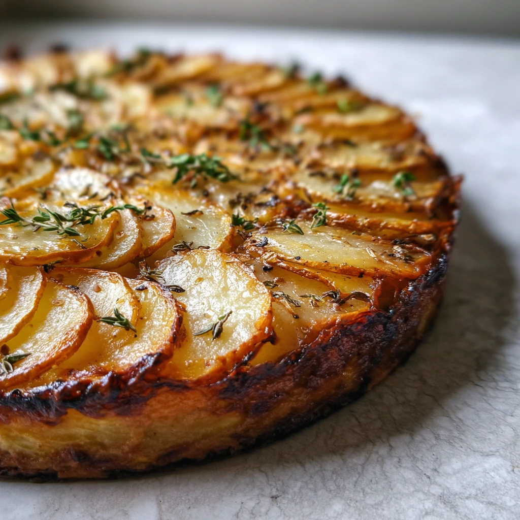 Crispy Balsamic Thyme Potato Torte