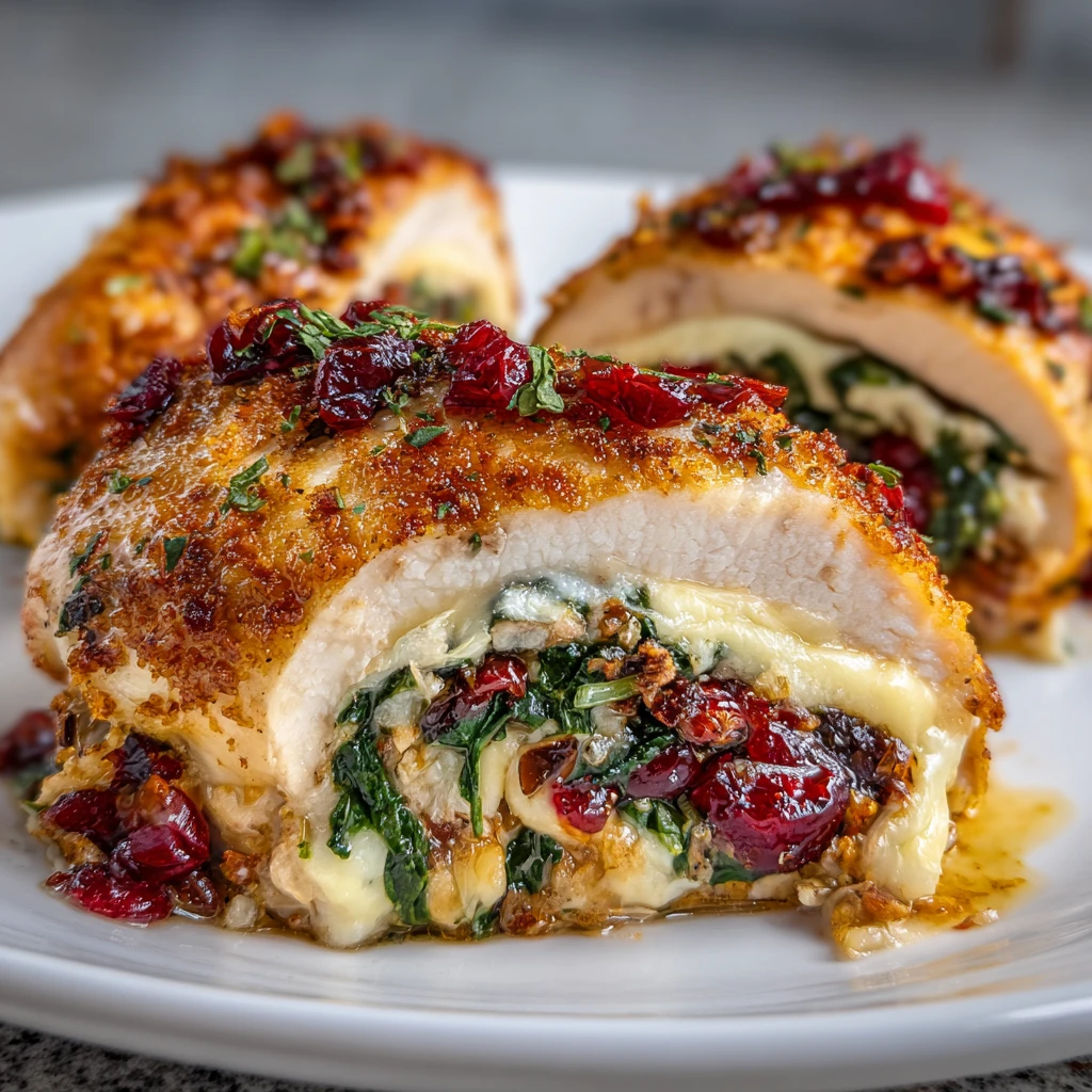 Cranberry & Spinach Stuffed Chicken Breasts with Brie: My Cozy Little Gourmet Secret