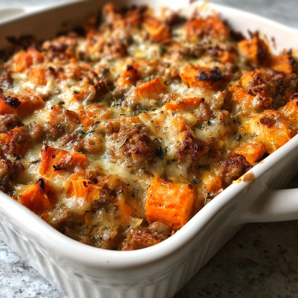 Hearty Ground Turkey Sweet Potato Bake for Family Dinners