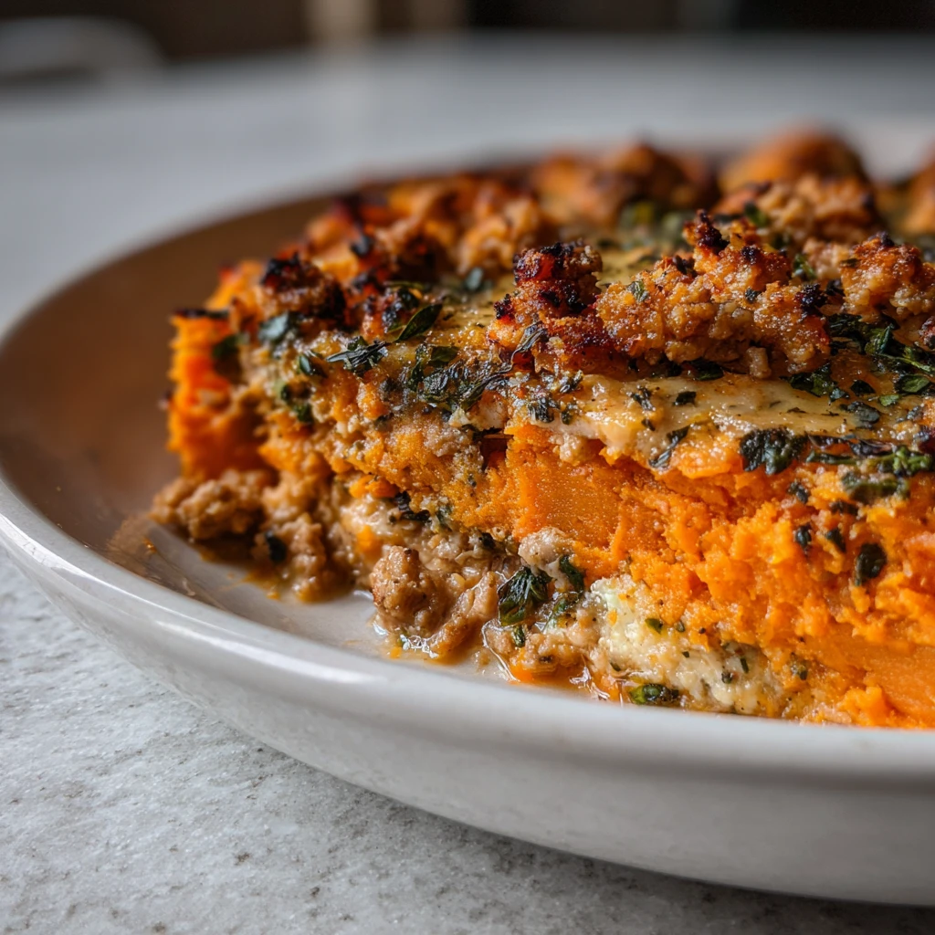 Ground Turkey Sweet Potato Bake
