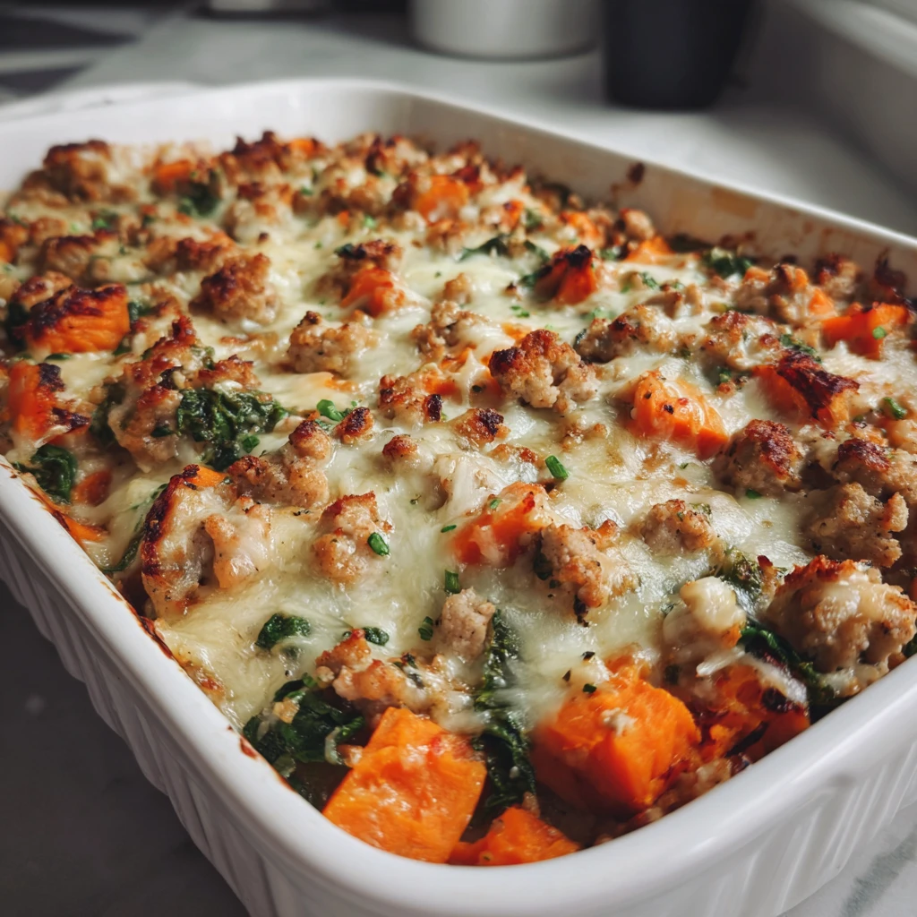 Ground Turkey Sweet Potato Bake