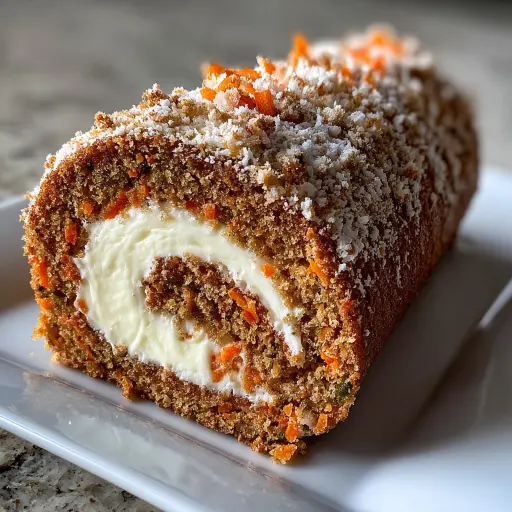 Moist Carrot Cake Roll