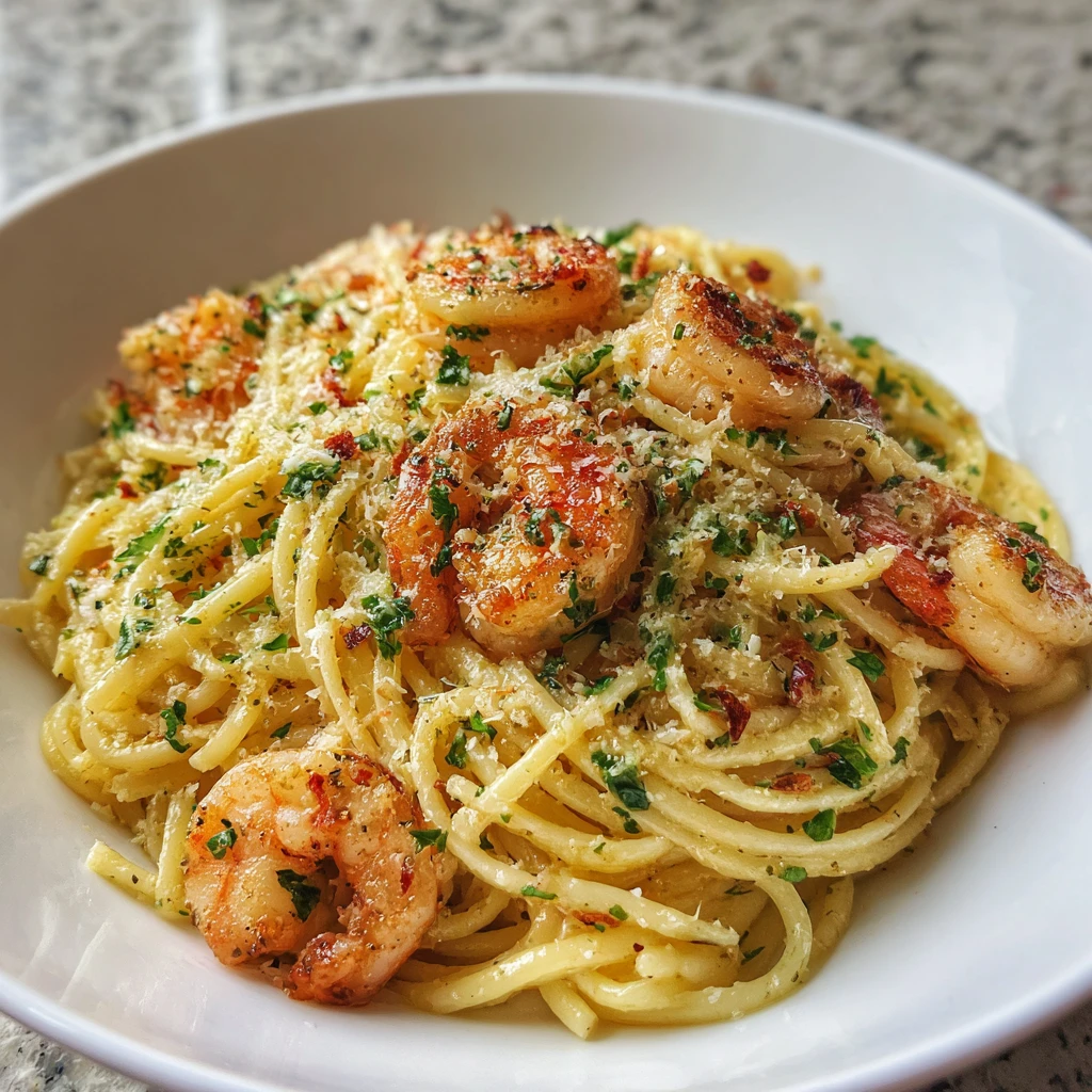 Garlic Shrimp Pasta