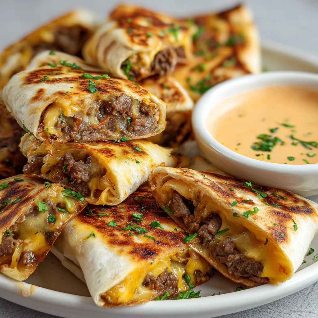 Cowboy Butter Smash Beef Skillet Wraps