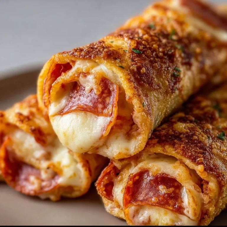 Cheesy pepperoni pizza roll ups with melted cheese and pepperoni