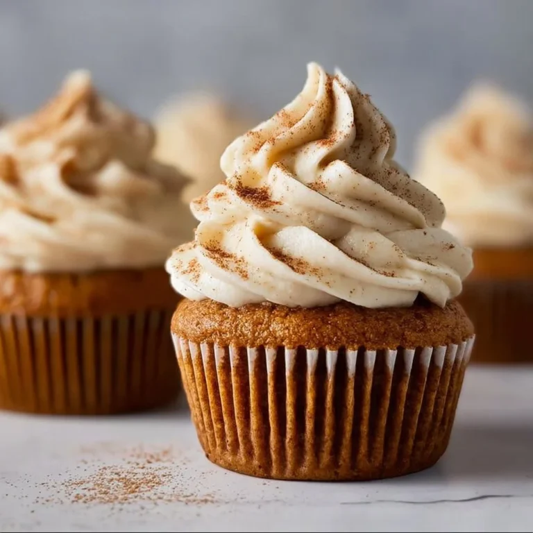 Gingerbread Latte Cupcakes decorated with festive icing and spice toppings.