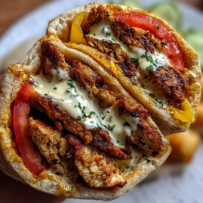 Delicious chicken shawarma served with creamy garlic sauce