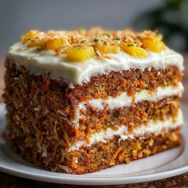 Christmas Hawaiian Carrot Cake with pineapple on a rustic wooden table