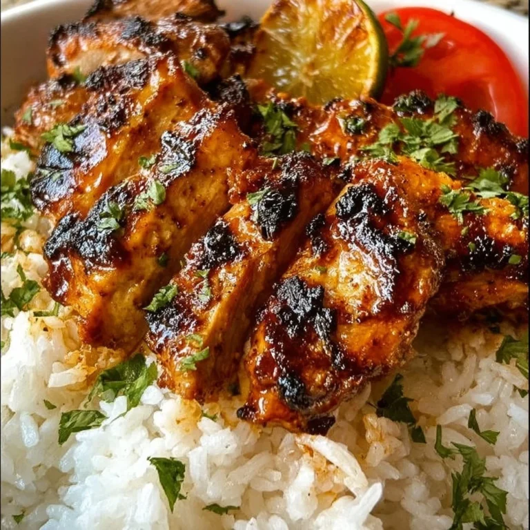 Honey Lime Chicken & Rice Bowls served in a bowl with fresh vegetables.