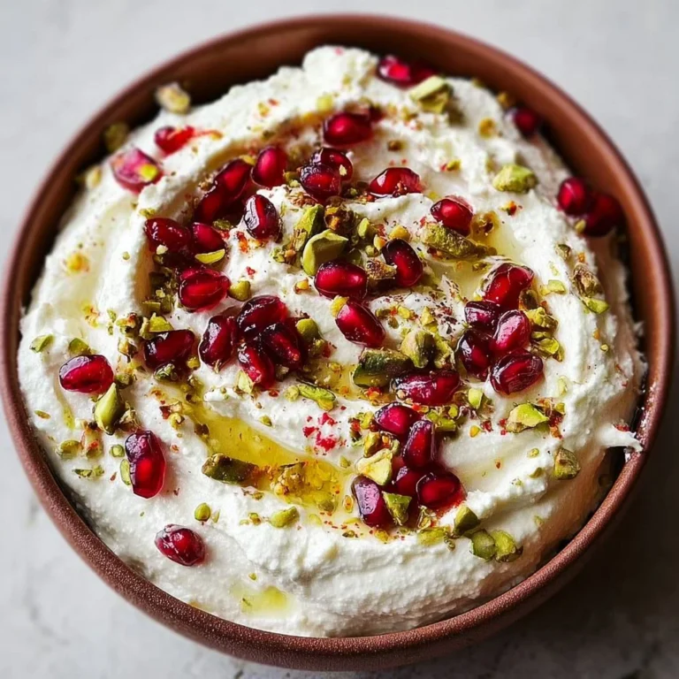 Delicious Pomegranate Pistachio Whipped Feta Dip served in a bowl