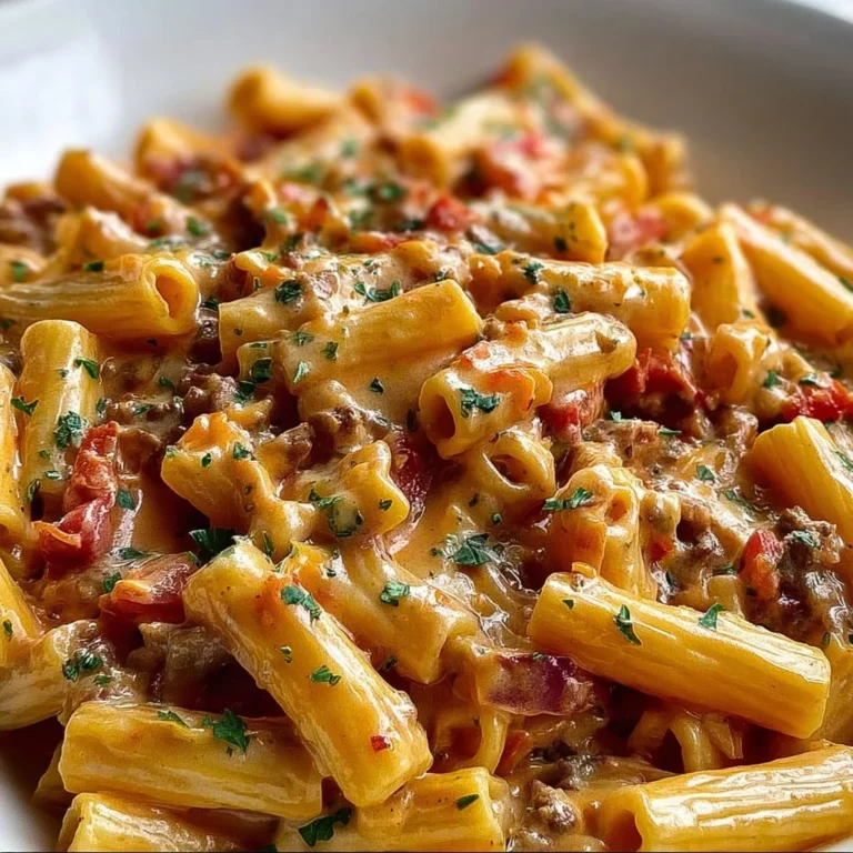 Delicious plate of Rotel Pasta Fiesta with vibrant ingredients