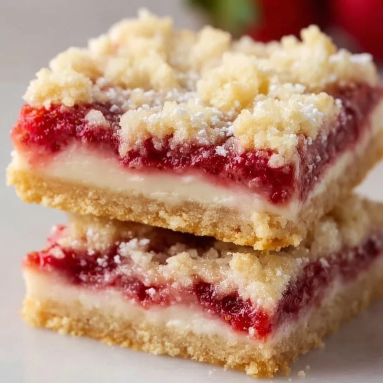 Homemade strawberry shortcake bars topped with fresh strawberries and whipped cream