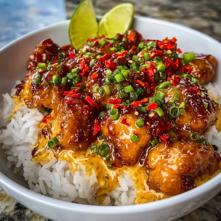 Delicious Sweet Chili Chicken Bowl with vibrant colors and fresh ingredients