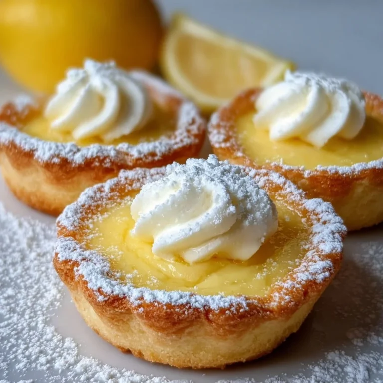 Baby Lemon Impossible Pies with a golden crust and lemony filling