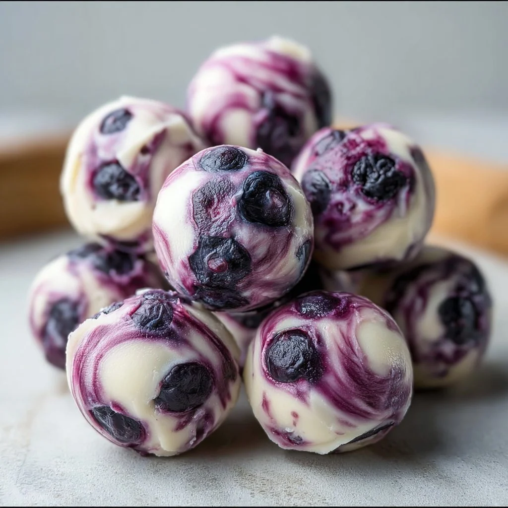 Blueberry Greek Yogurt Bites | Healthy Morning Bites Snack