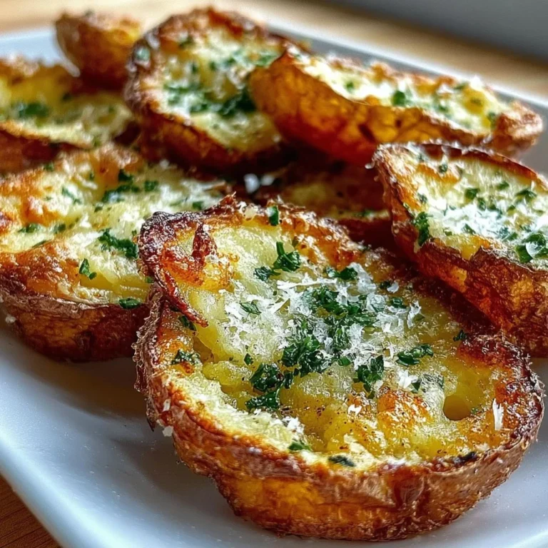 Crispy garlic herb roasted potato skins topped with fresh herbs
