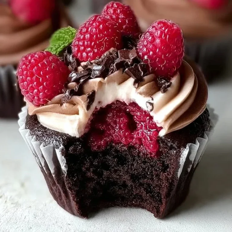 Raspberry chocolate lava cupcakes with melting chocolate center