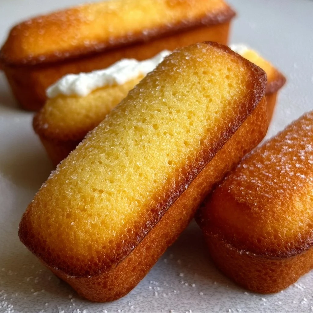 Delicious homemade Twinkies ready to enjoy on a plate