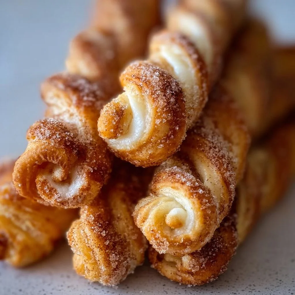 Delicious cinnamon twists topped with sugar and cinnamon, ready to eat.