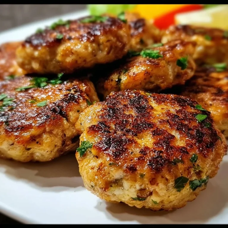 Mediterranean chicken patties served with fresh vegetables and dipping sauce