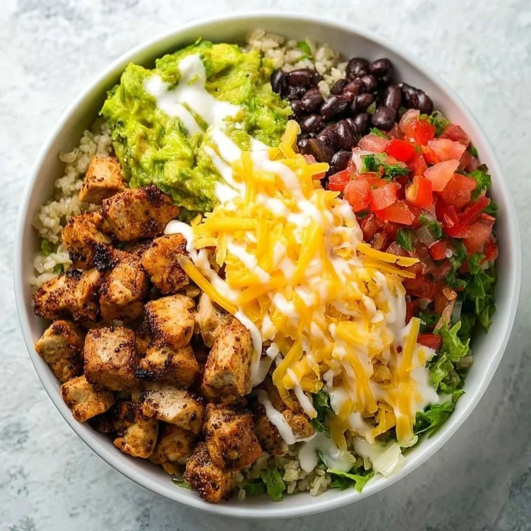 Delicious protein-rich burrito bowl with fresh ingredients