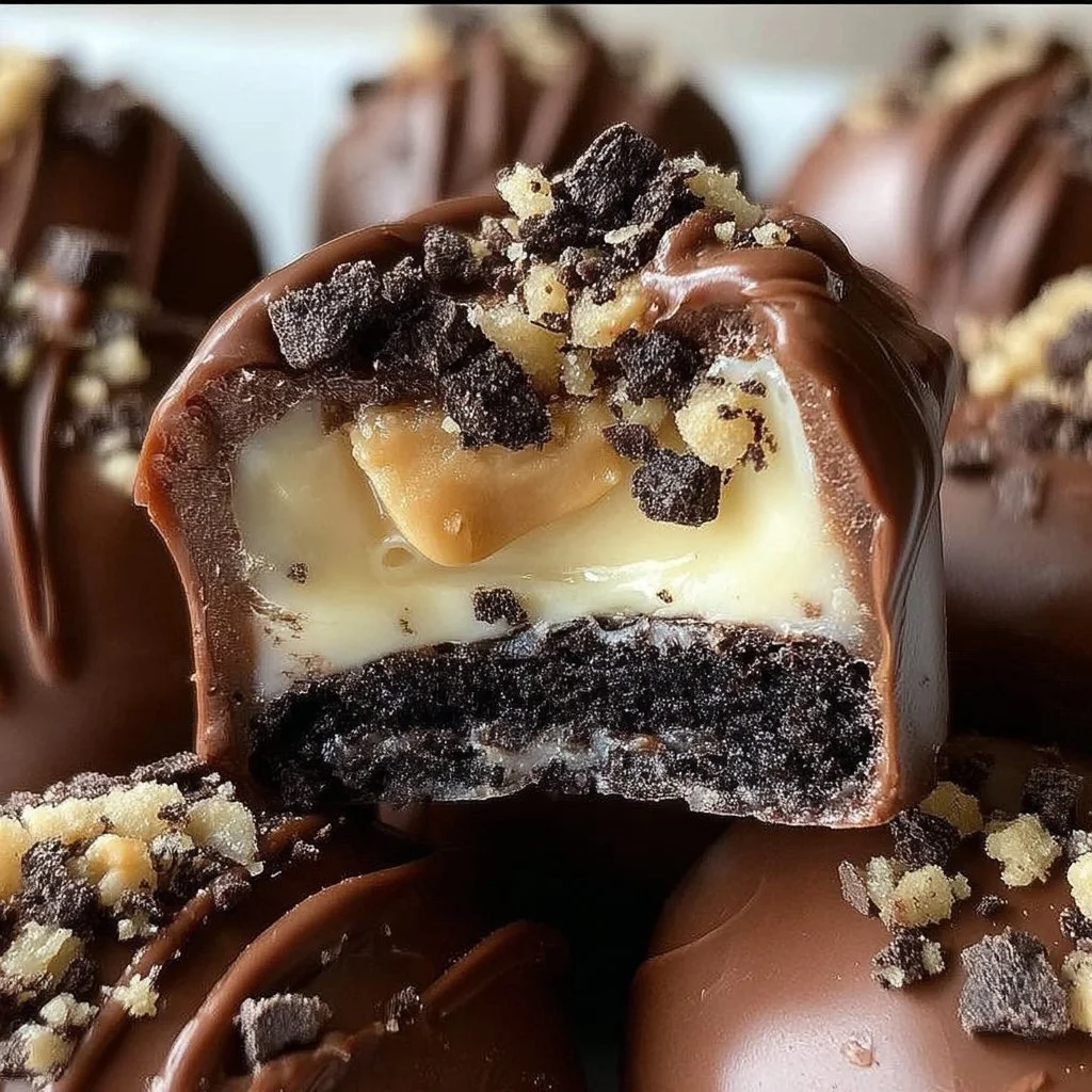 Delicious Reese’s Oreo Bites with creamy peanut butter and Oreo crunch