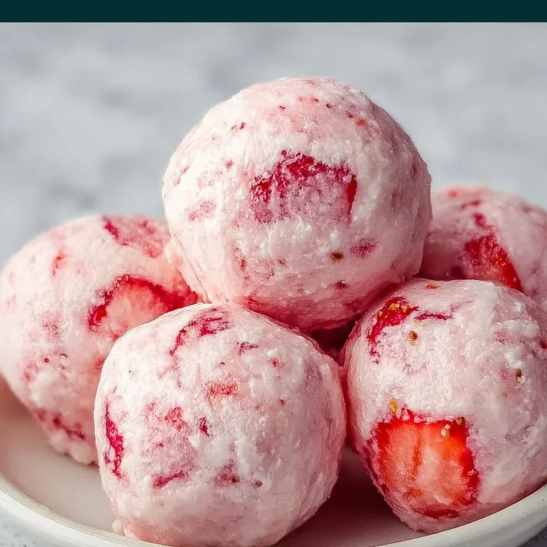 Delicious Strawberry Greek Yogurt Bites ready to enjoy as a healthy snack.