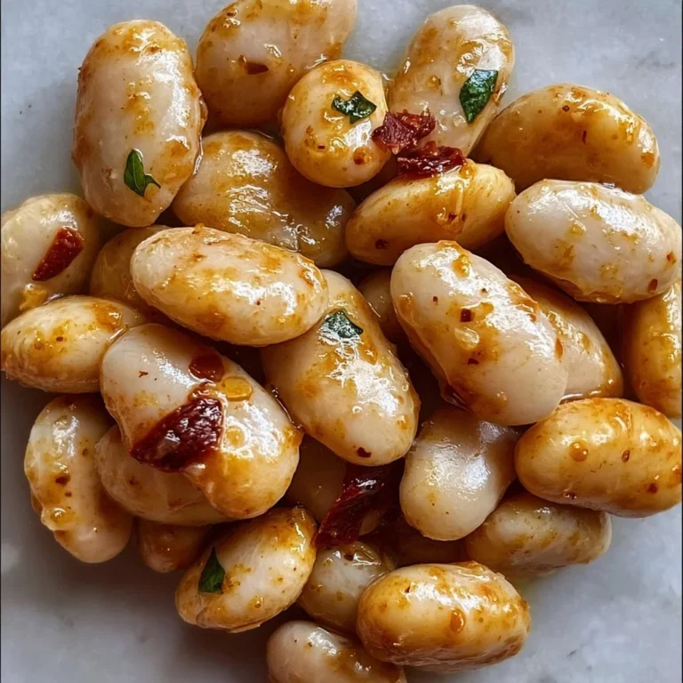 Tasty Tuscan Marry Me Butter Beans served in a rustic bowl