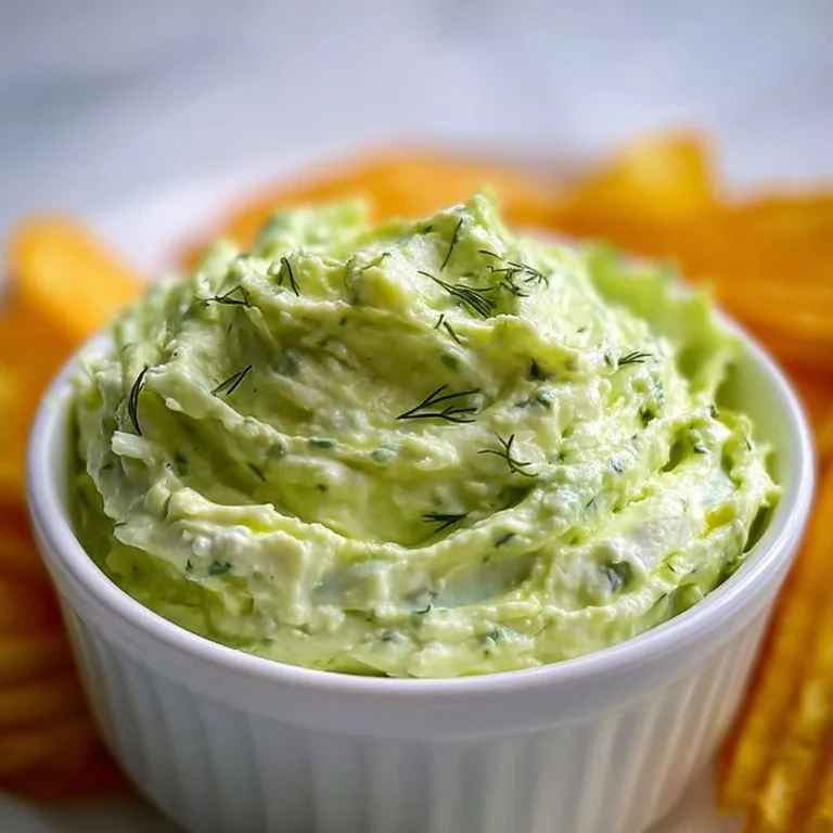 Delicious 5-ingredient avocado cottage cheese dip served in a bowl
