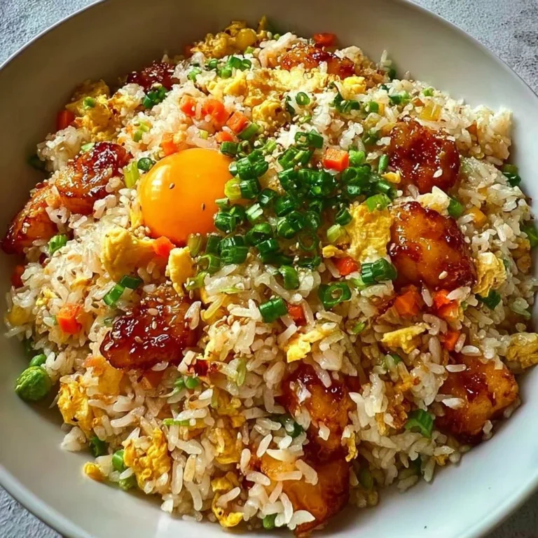 Bang Bang Fried Rice with vibrant vegetables and spices on a plate