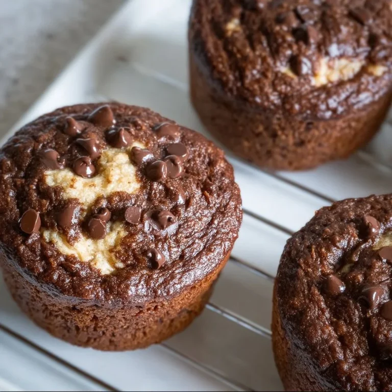 Blender Cottage Cheese Chocolate Muffins fresh out of the oven