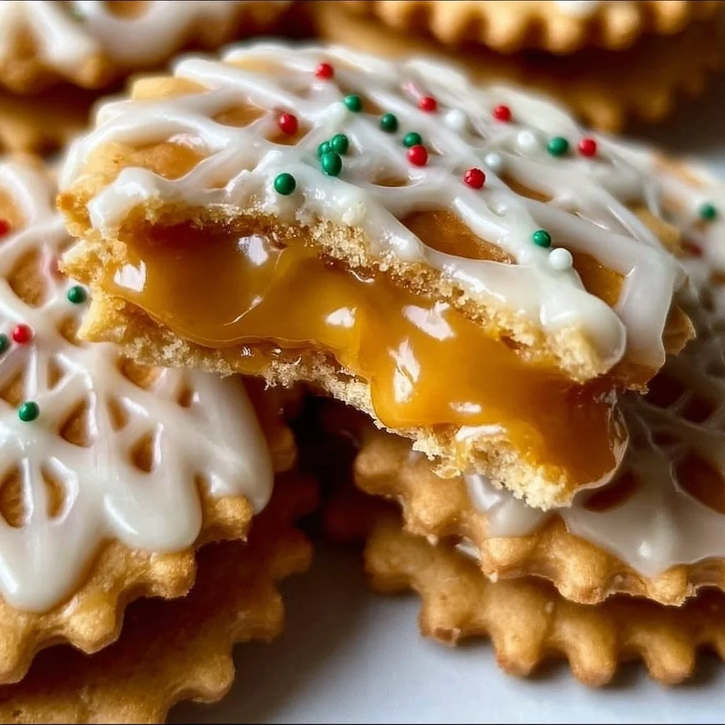 Caramel Ritz Cracker Christmas Cookies for easy holiday treats