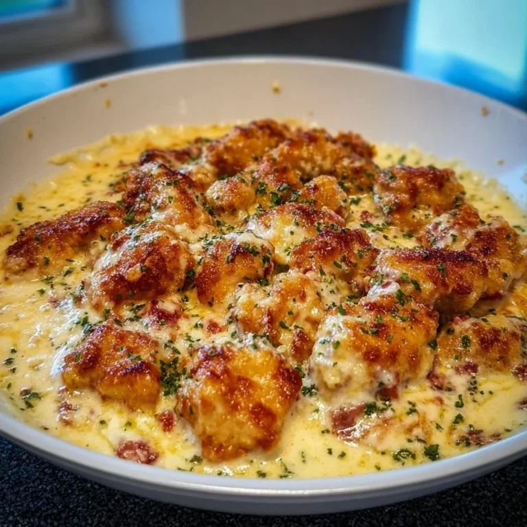 Skillet dish of Cottage Cheese Parmesan Firecracker Chicken served in a cozy setting