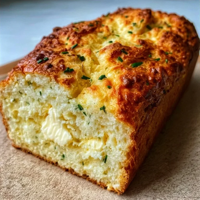 High-protein cottage cheese bread loaf baked to golden perfection.