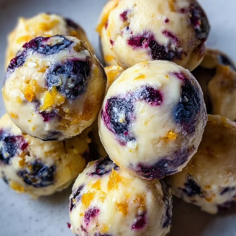 Lemon Blueberry Cottage Cheese Protein Bites, a healthy protein-rich snack