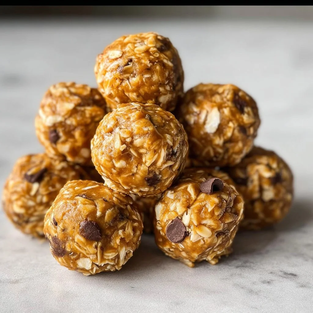 Delicious no-bake peanut butter energy bites ready to enjoy as a healthy snack