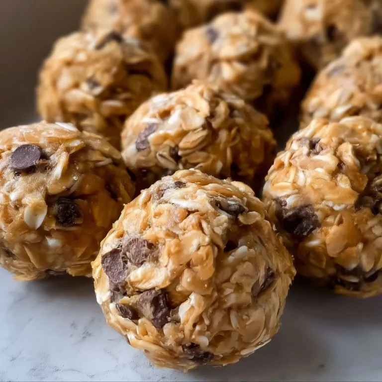 Peanut Butter Chocolate Chip Oatmeal Balls on a plate, healthy snack option.