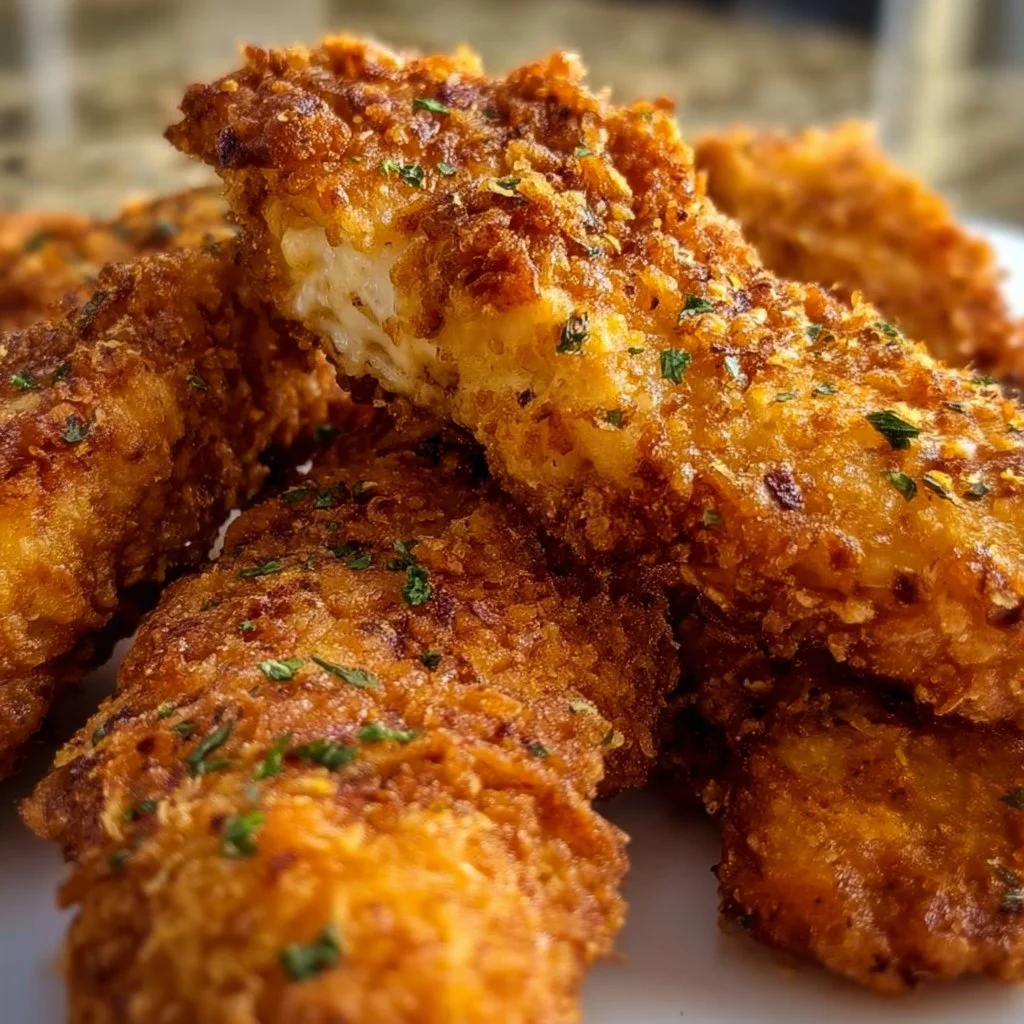 Delicious Crack Chicken Tenders served with dipping sauce
