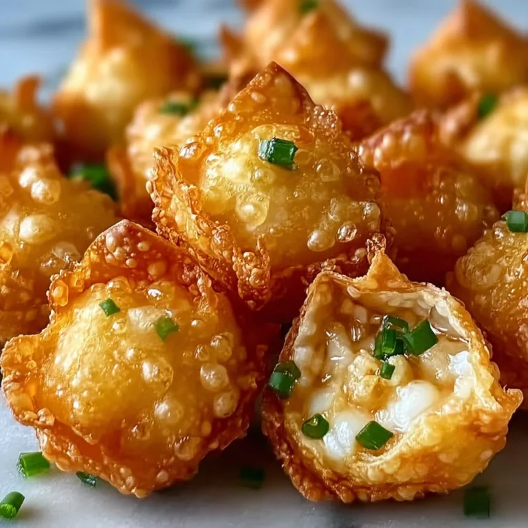 Plate of crispy crab rangoon bombs ready to serve at a party