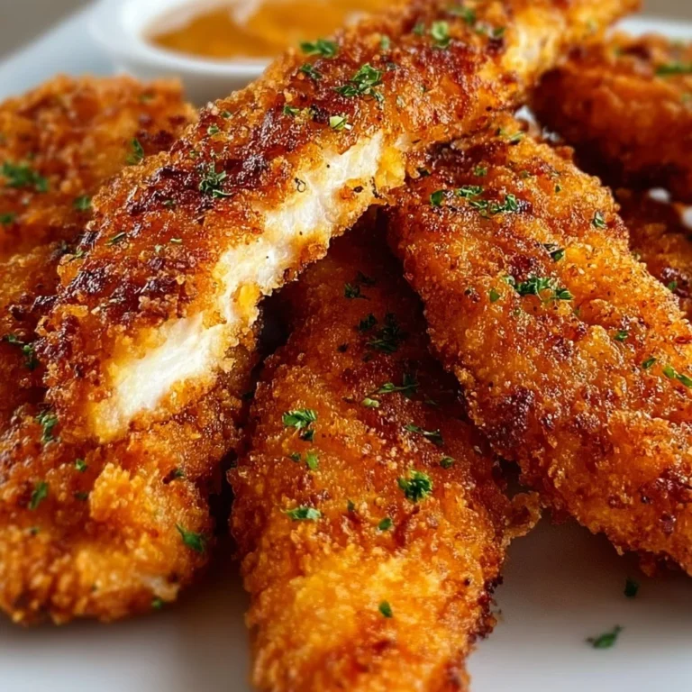 Plate of crispy crack chicken tenders served with dipping sauce