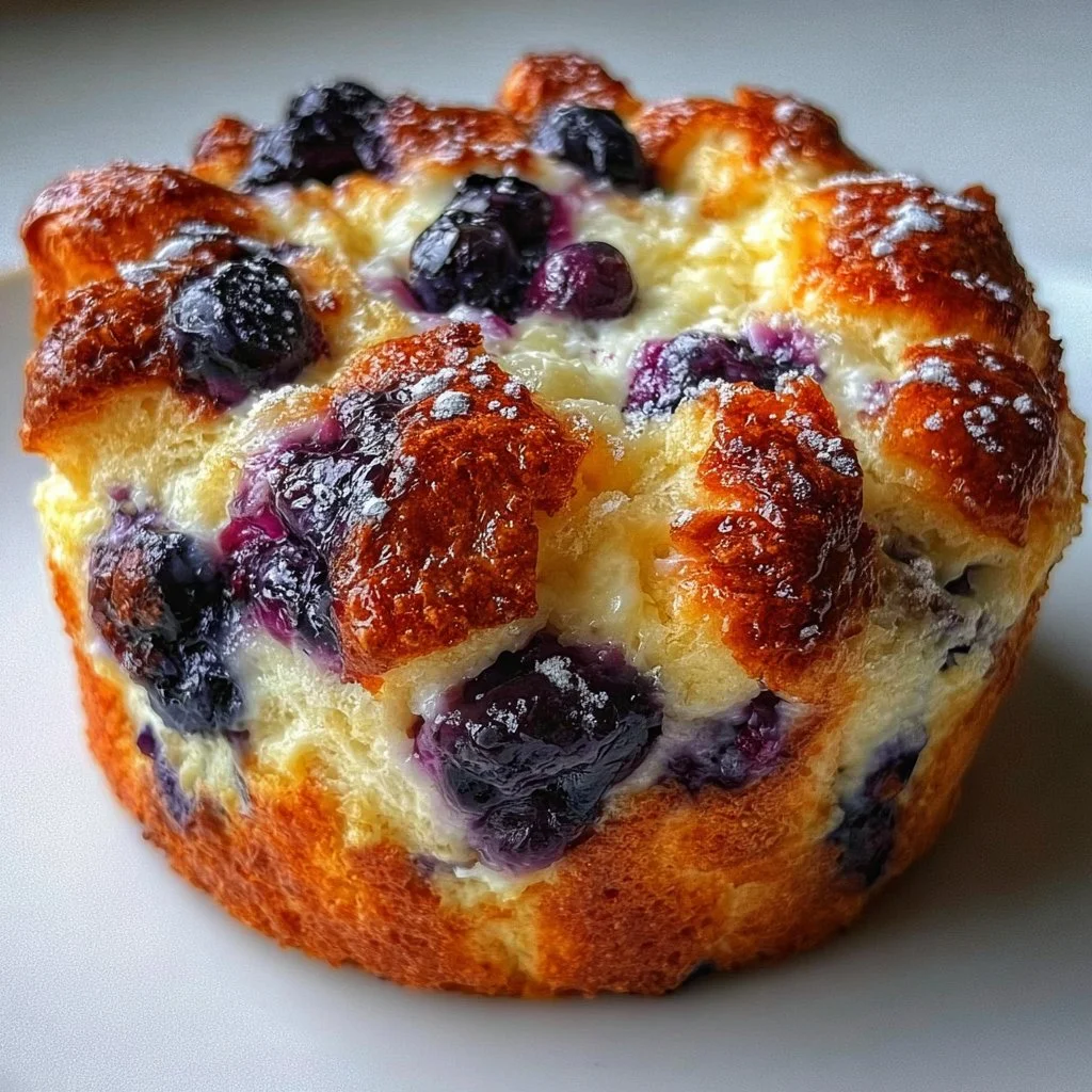 Fluffy cottage cheese blueberry cloud bread recipe