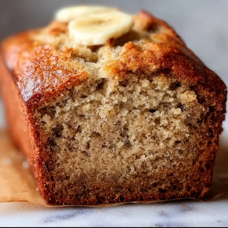Foolproof quick banana bread recipe for beginners, freshly baked in a loaf pan.